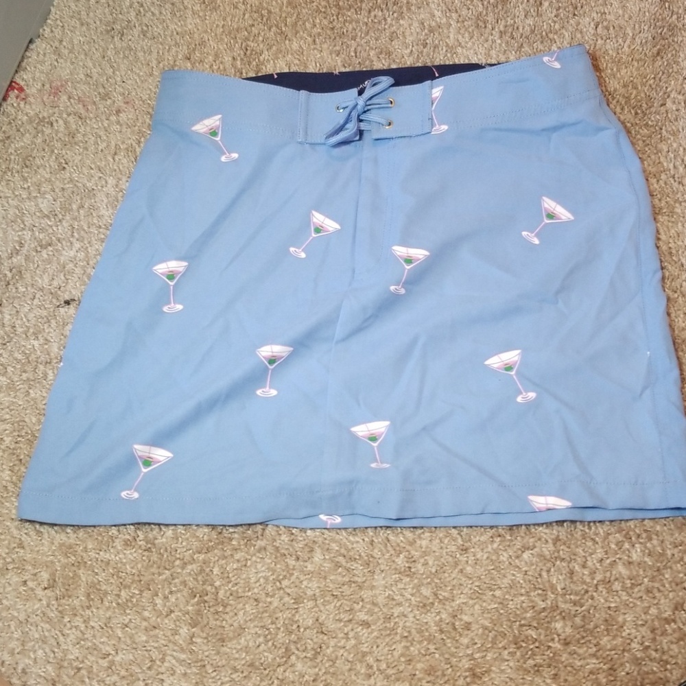 Bermuda style swim skirt
